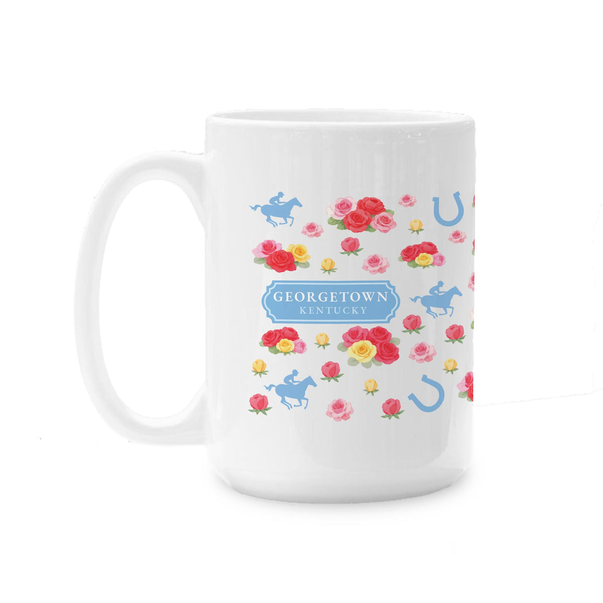 15oz Coffee Mug White-Derby | City & State | Hometown -0