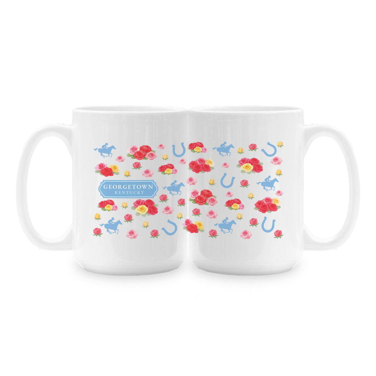 15oz Coffee Mug White-Derby | City & State | Hometown -1