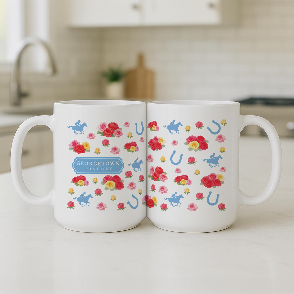 15oz Coffee Mug White-Derby | City & State | Hometown -3