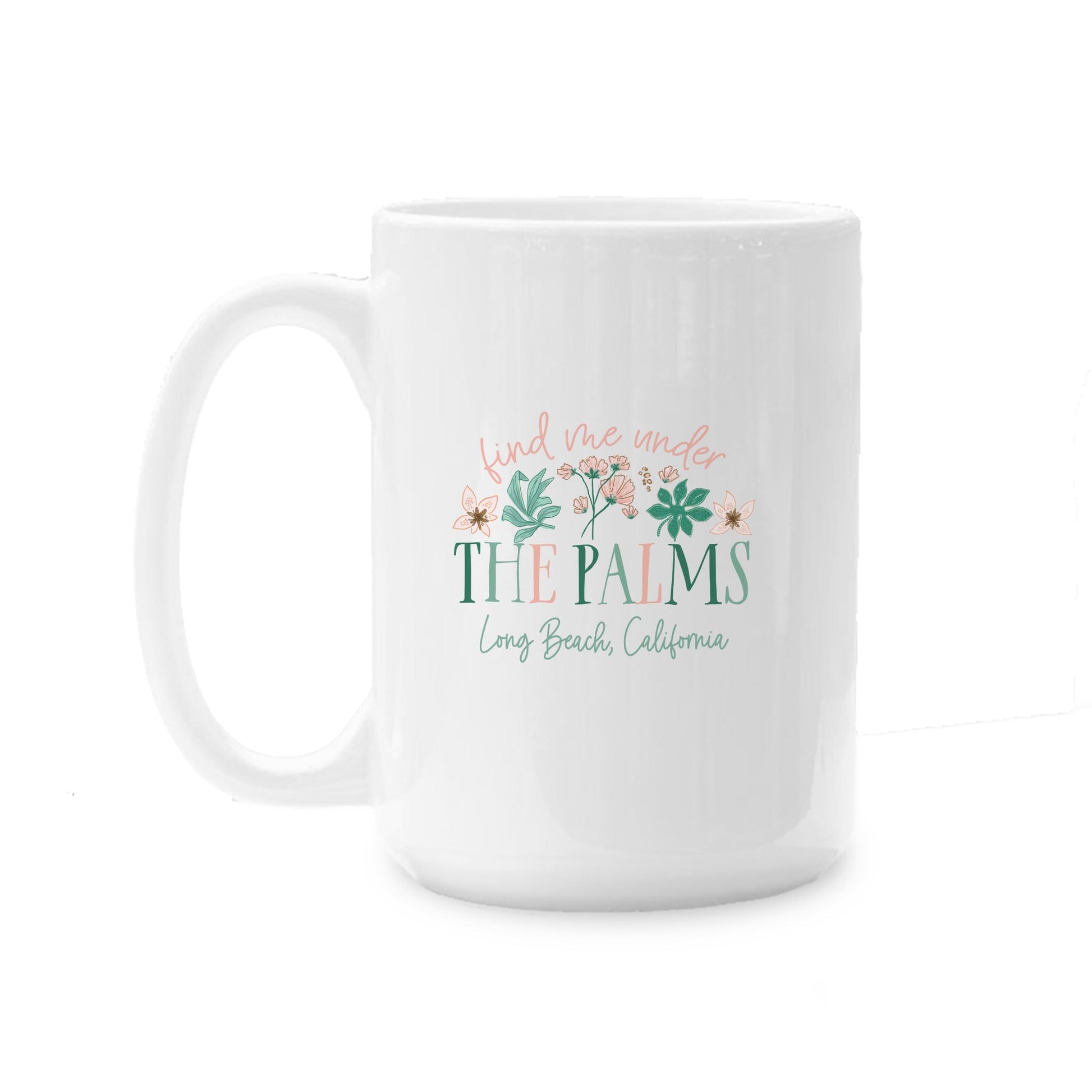 15oz Coffee Mug White-Love+Local Lush Tropics -0