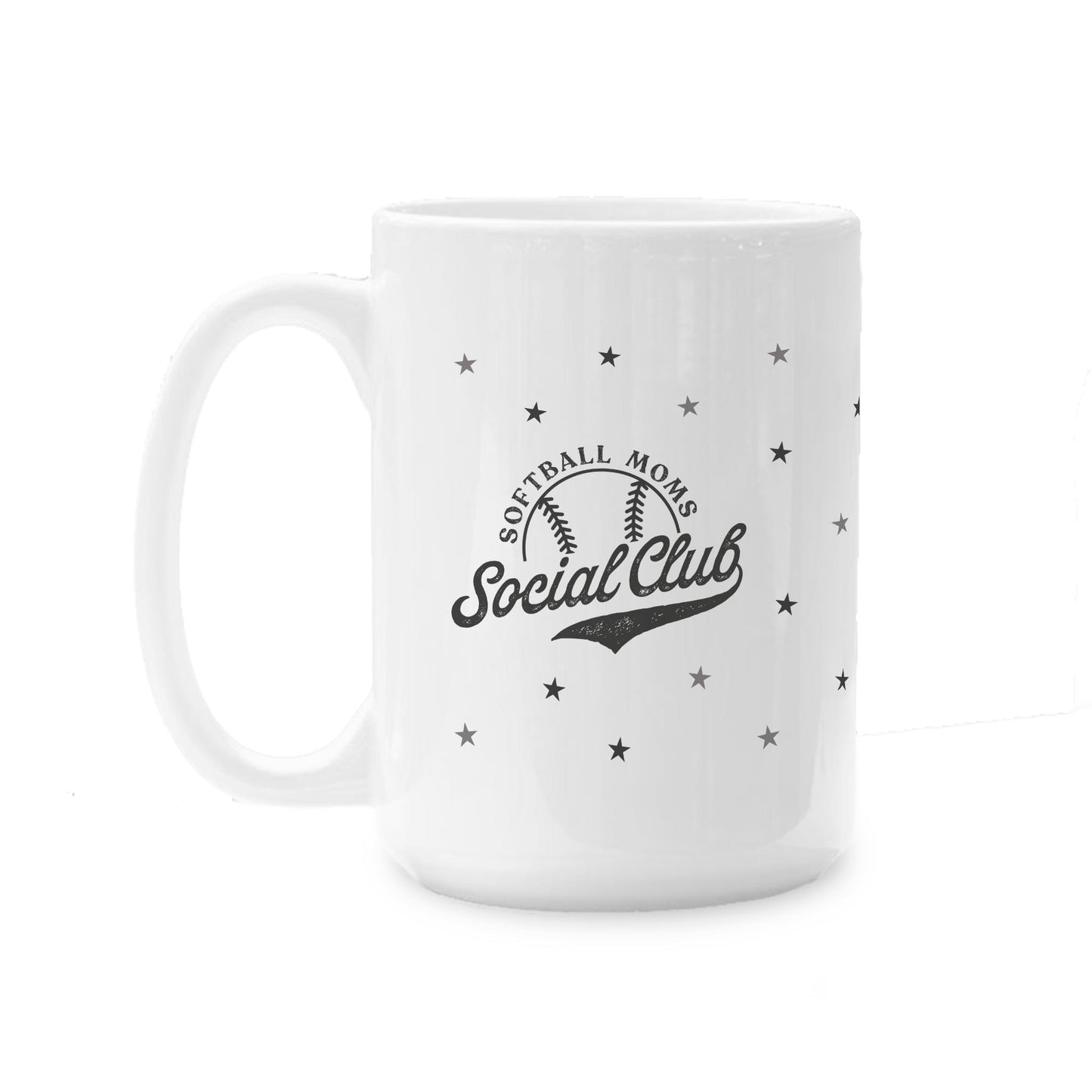 15oz Coffee Mug White-Softball Mom | Custom | Your Hometown -0