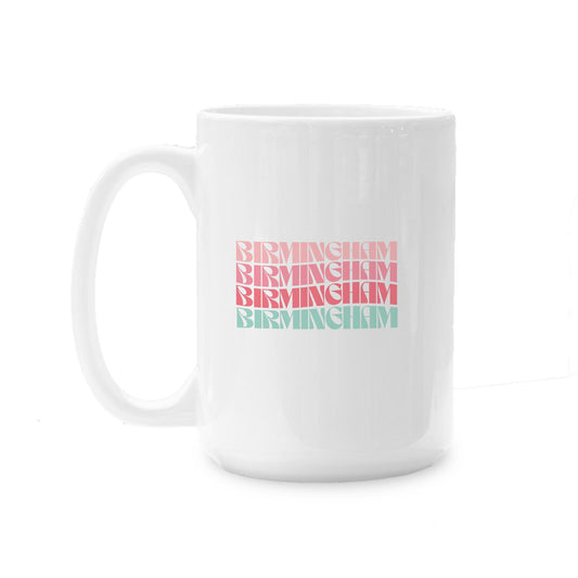 15oz Coffee Mug White-L+L Retro Wave -0