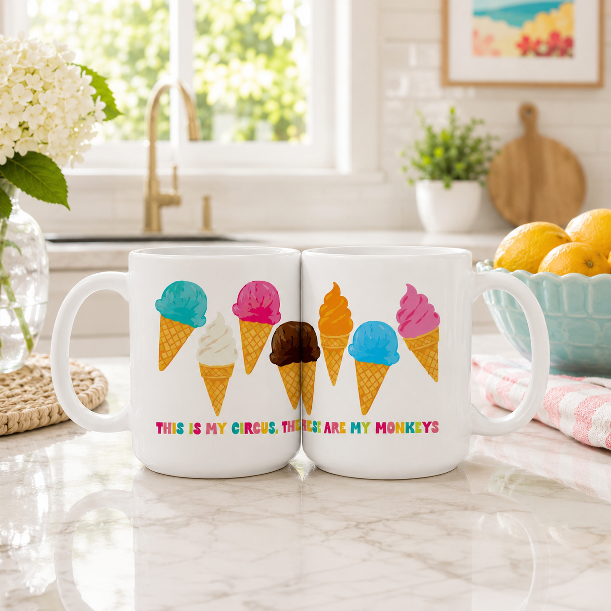15oz Coffee Mug White-Summer Daze