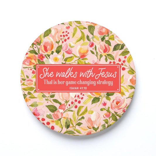 Ceramic Round Coaster-Faithful Promises -0