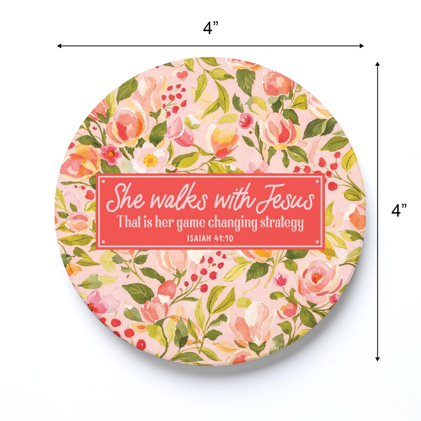 Ceramic Round Coaster-Faithful Promises -3