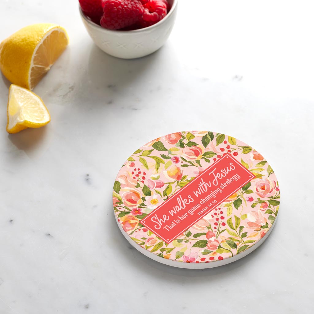 Ceramic Round Coaster-Faithful Promises -4