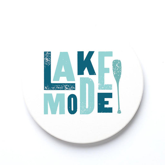 Ceramic Round Coaster-Lake Mode -0