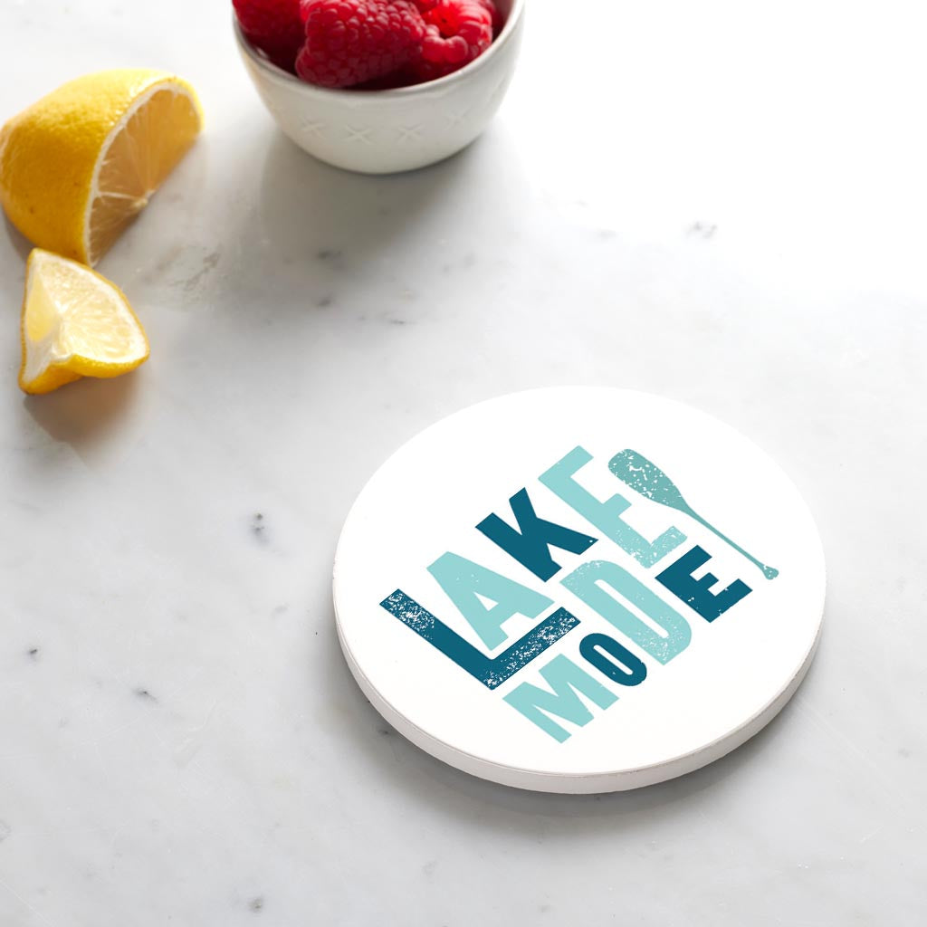 Ceramic Round Coaster-Lake Mode -4