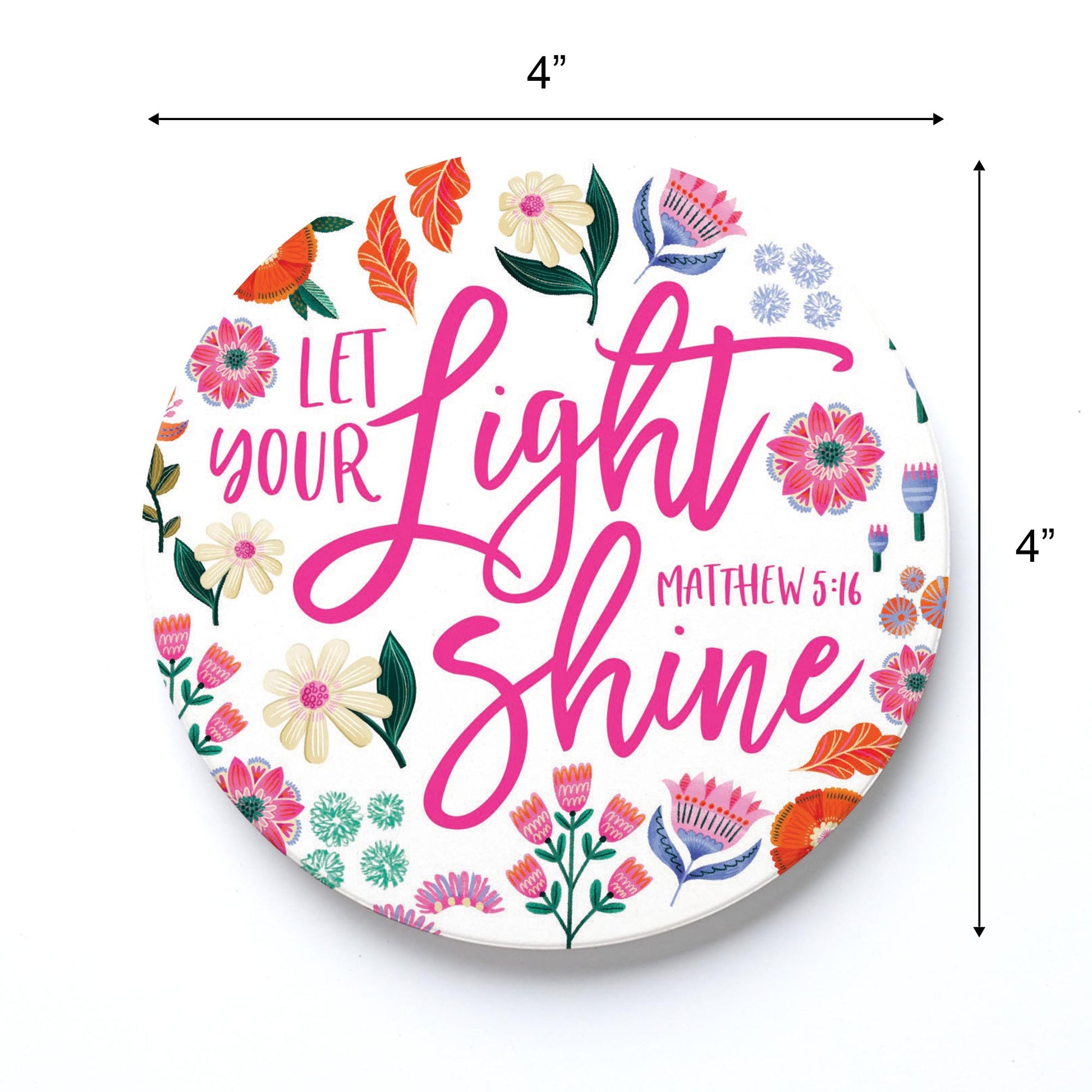 Ceramic Round Coaster-Radiant Hope Let Your Light Shine -3