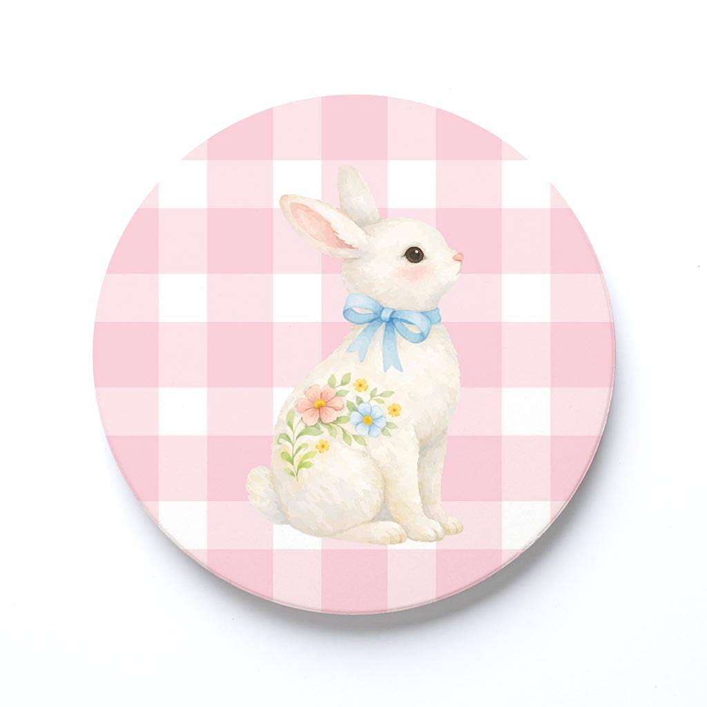 Ceramic Round Coaster-Cottage Easter -0