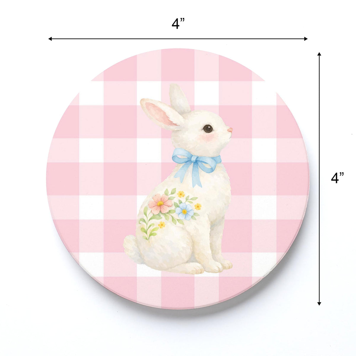 Ceramic Round Coaster-Cottage Easter -3