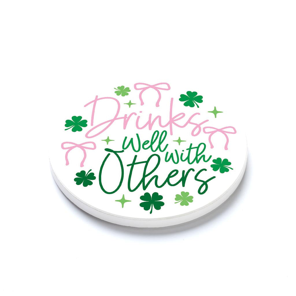 Ceramic Round Coaster-St. Patty's Day -1