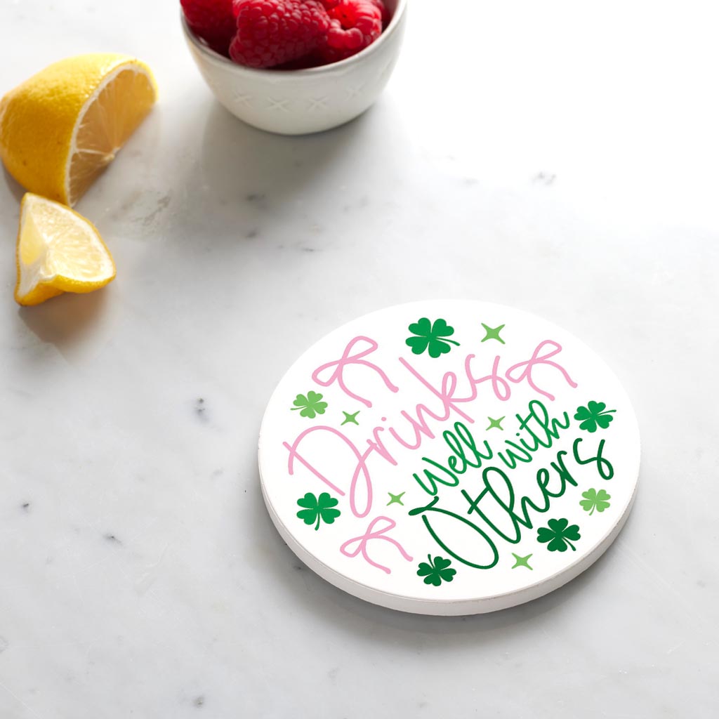 Ceramic Round Coaster-St. Patty's Day -4