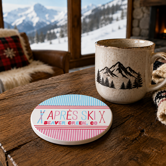 Ceramic Coaster-Après Ski | Custom | Personalize