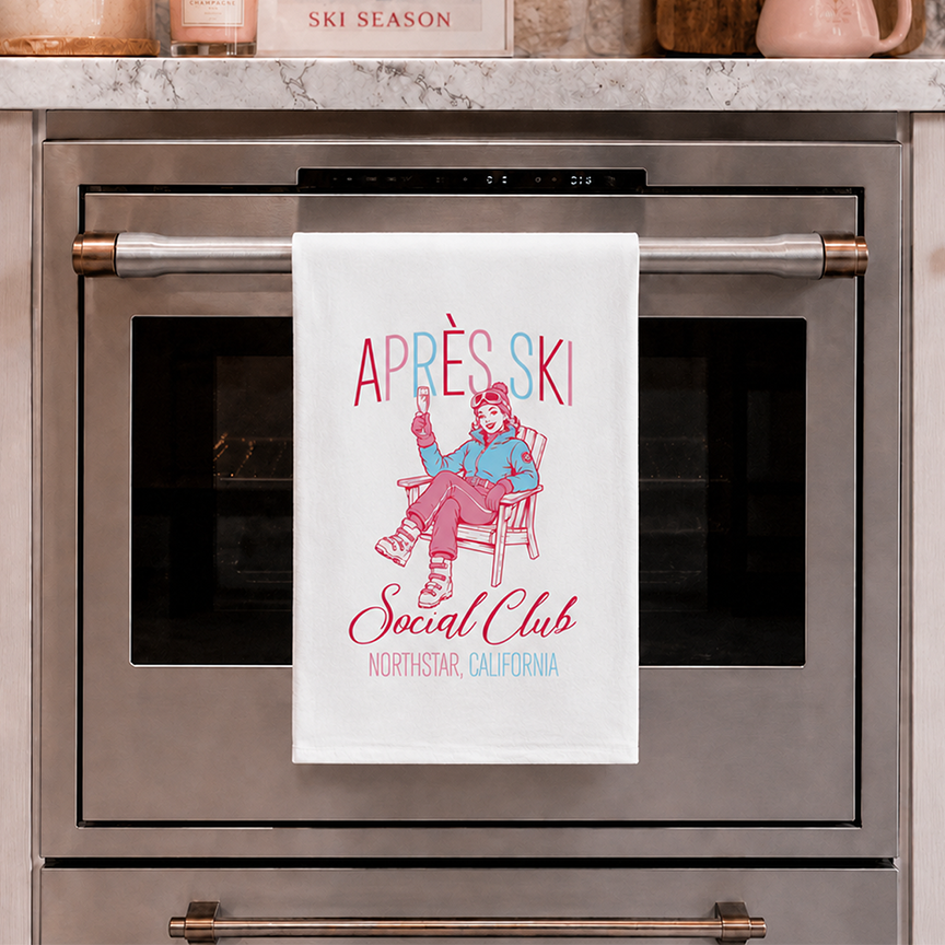 Cotton Tea Towel-Après Ski Social Club | Custom
