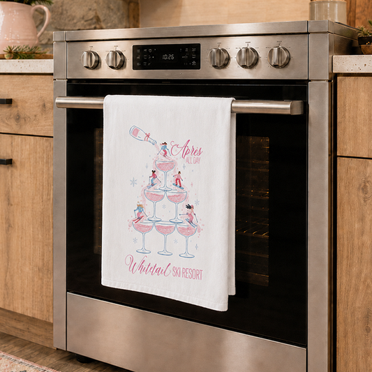 Cotton Tea Towel-Après Ski All Day | Custom | Personalize