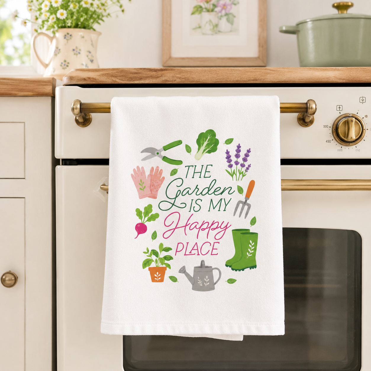 Cotton Tea Towel - Plant Lady Happy Place
