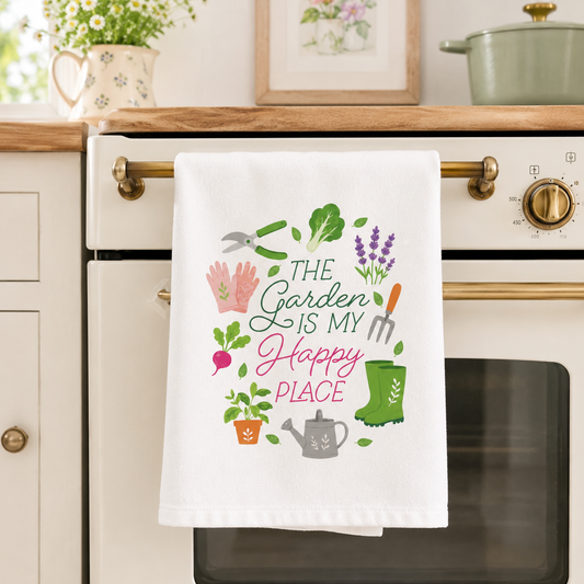 Cotton Tea Towel - Plant Lady Happy Place