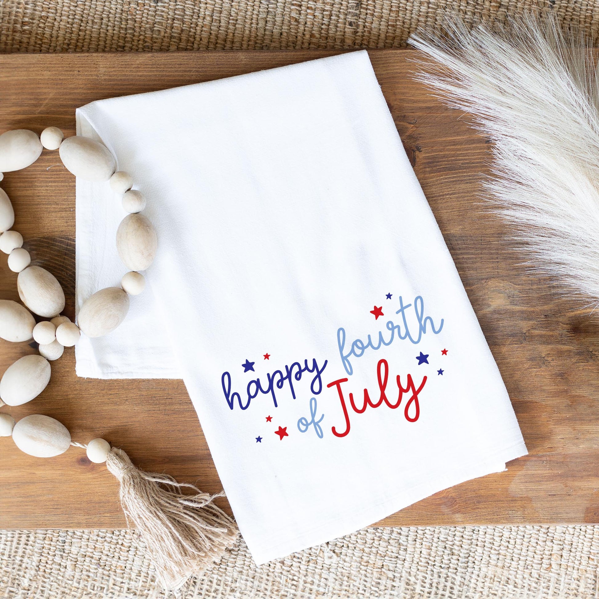 Cotton Tea Towel White-4th of July 250th Anniversary -1