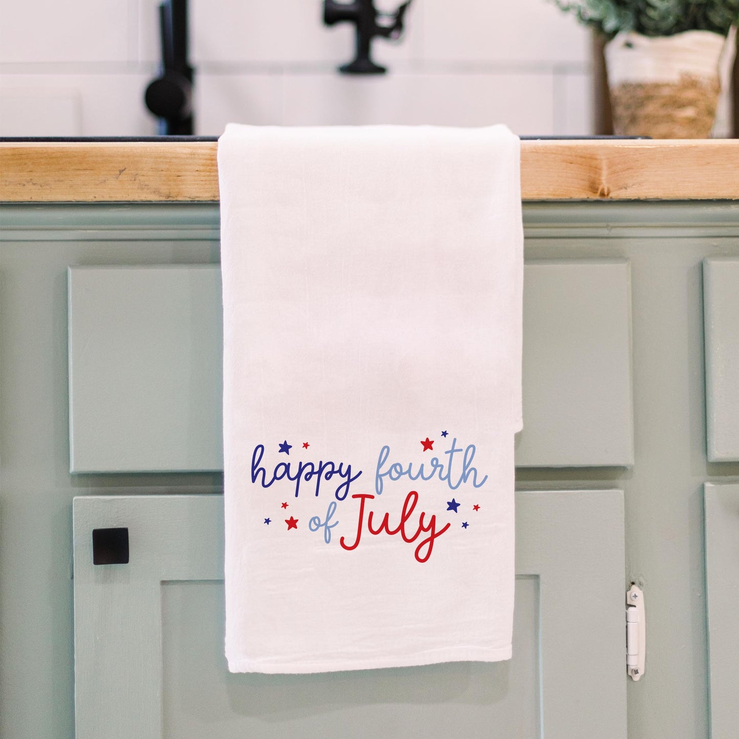 Cotton Tea Towel White-4th of July 250th Anniversary -3