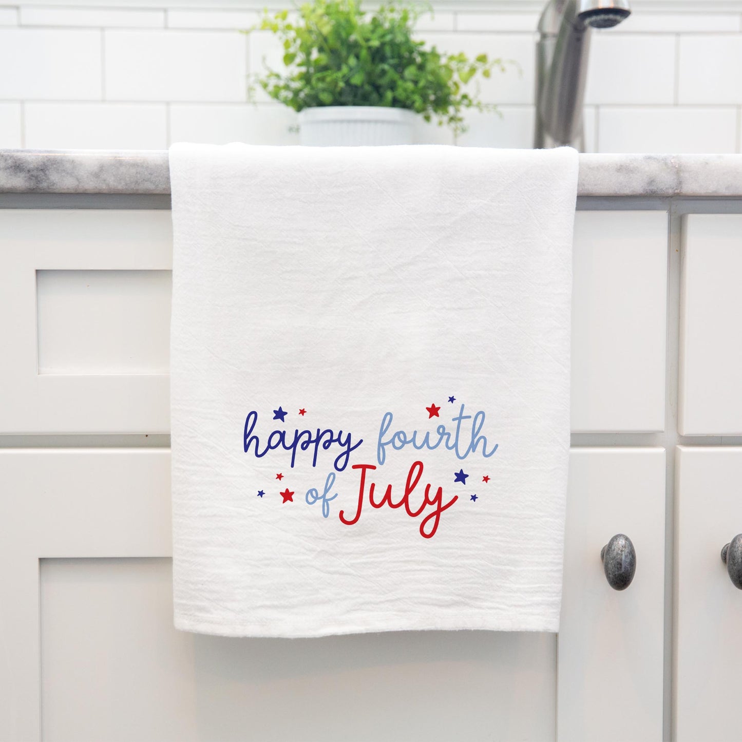 Cotton Tea Towel White-4th of July 250th Anniversary -4