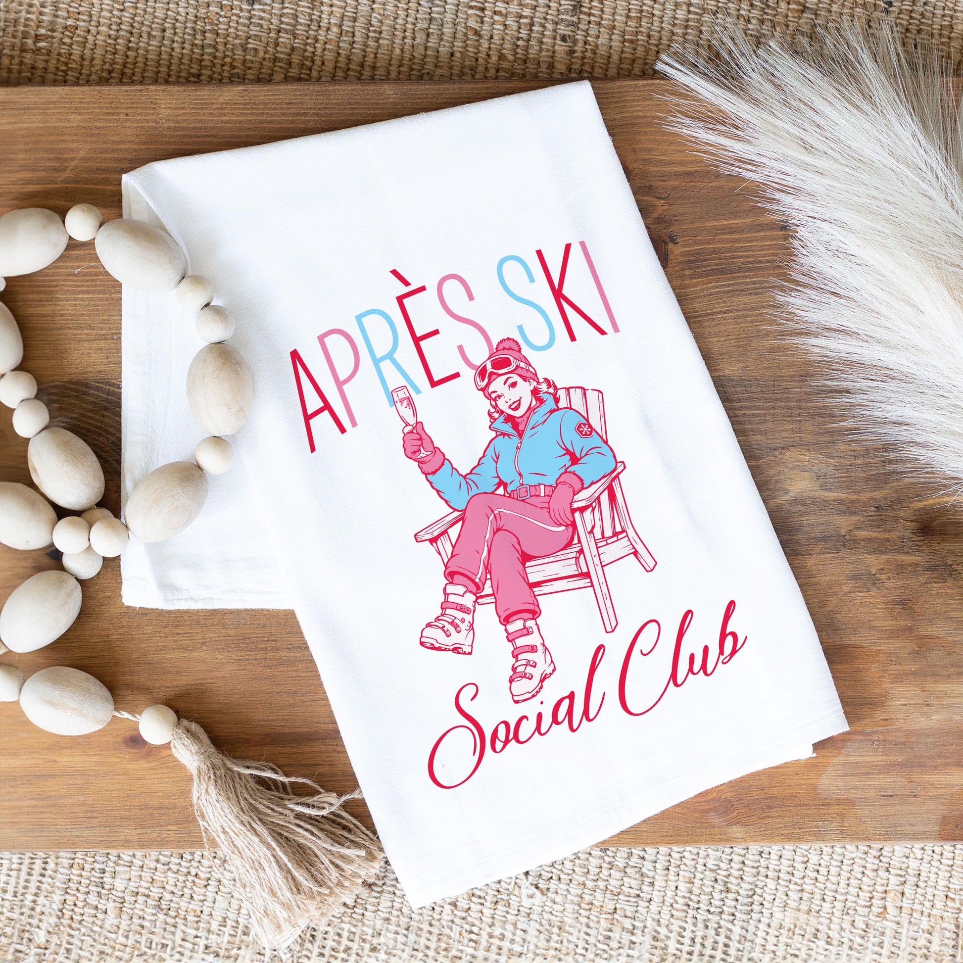 Cotton Tea Towel White-Après Ski -1
