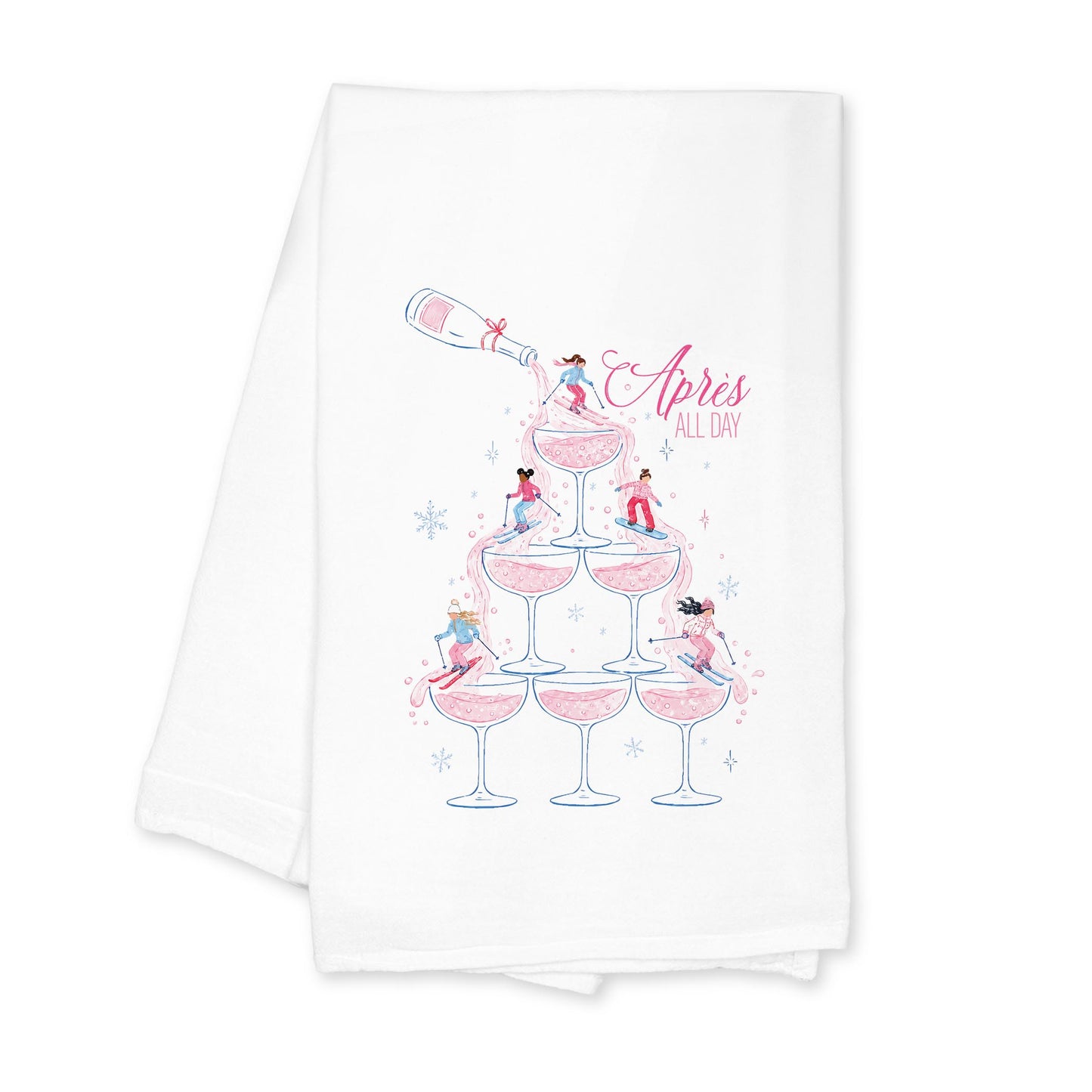 Cotton Tea Towel White-Après Ski All Day -0
