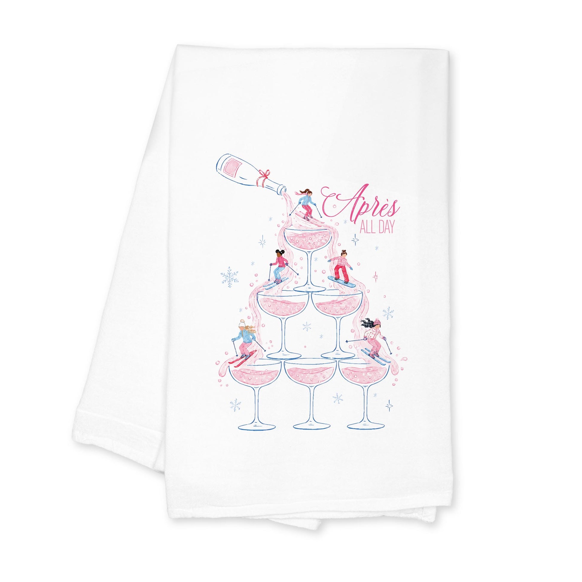Cotton Tea Towel White-Après Ski All Day -0