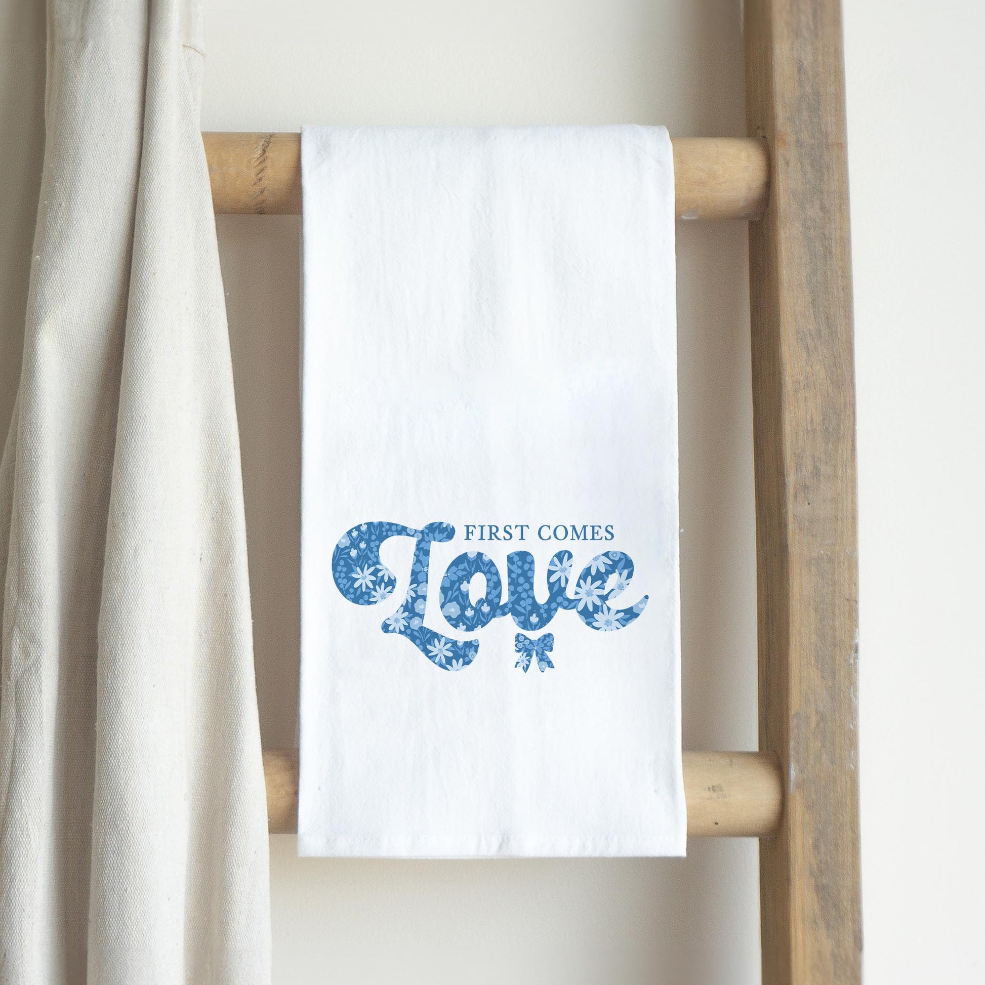 Cotton Tea Towel White-Happily Ever After -2