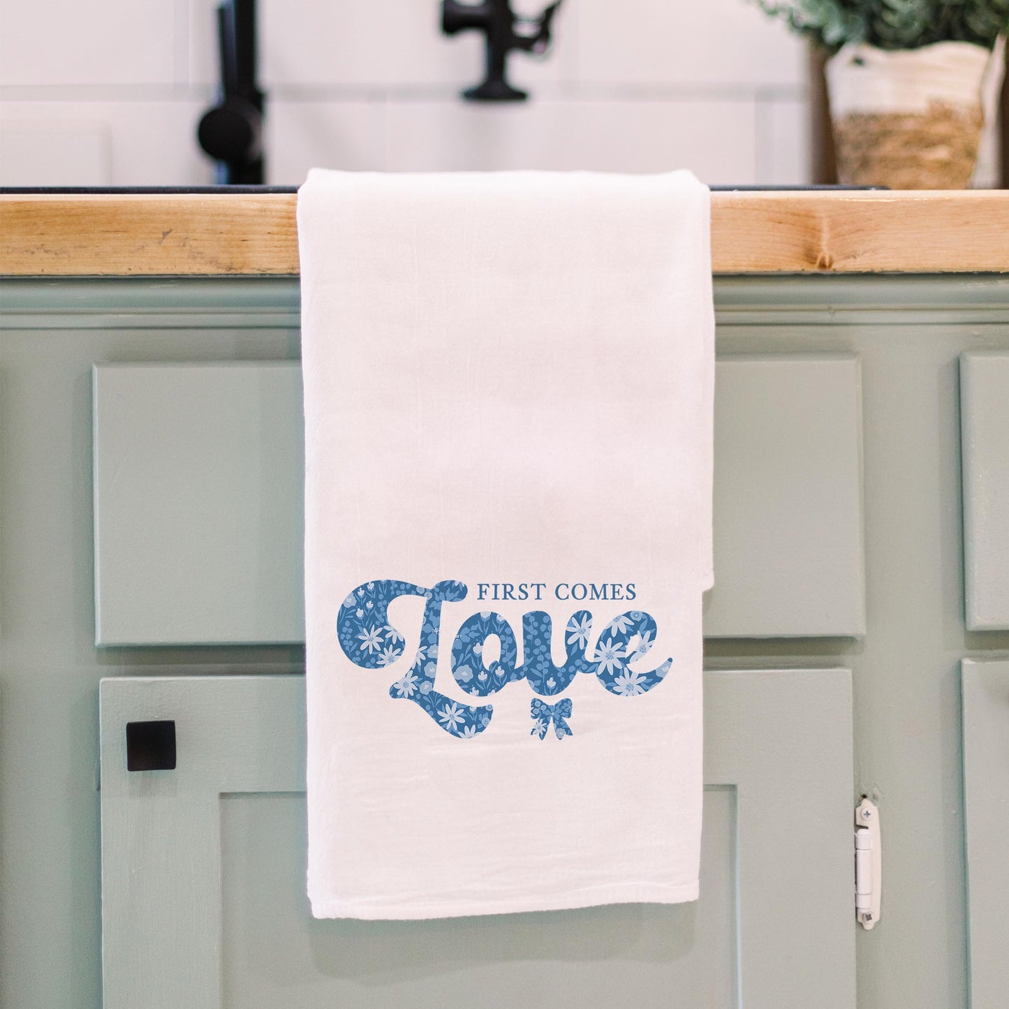 Cotton Tea Towel White-Happily Ever After -3