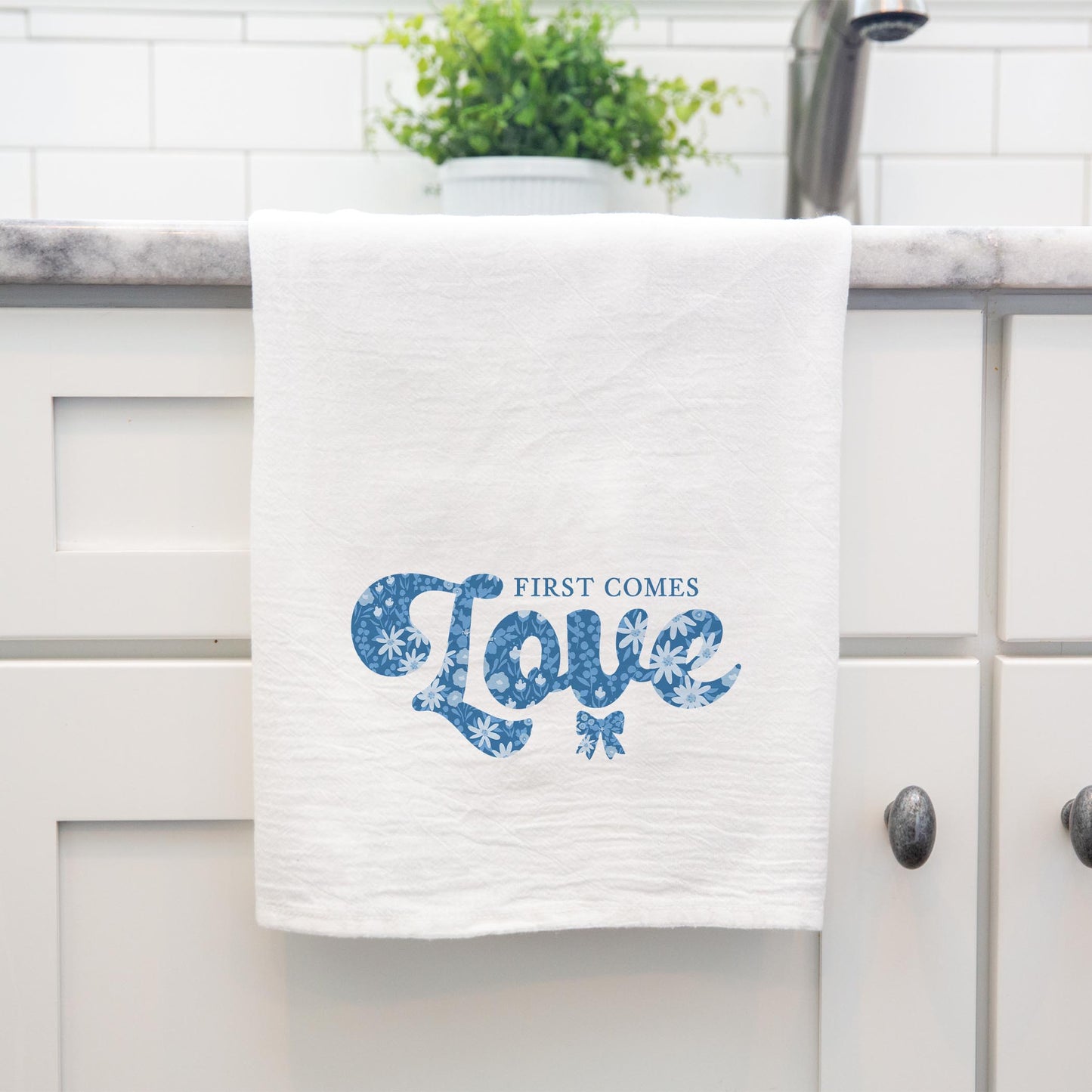 Cotton Tea Towel White-Happily Ever After -4