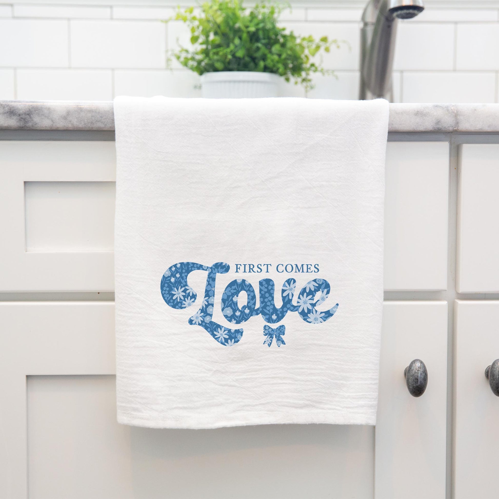 Cotton Tea Towel White-Happily Ever After -4