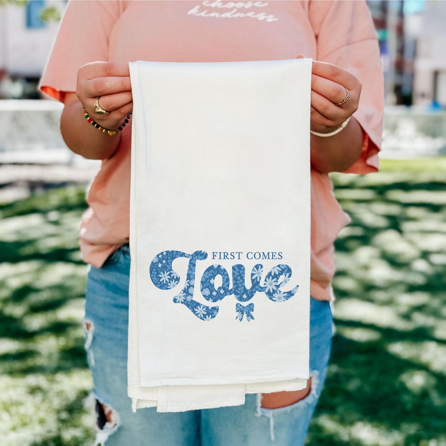 Cotton Tea Towel White-Happily Ever After -5