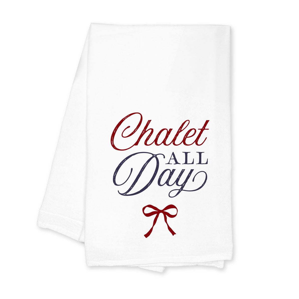 Cotton Tea Towel White-Chalet Girl -0