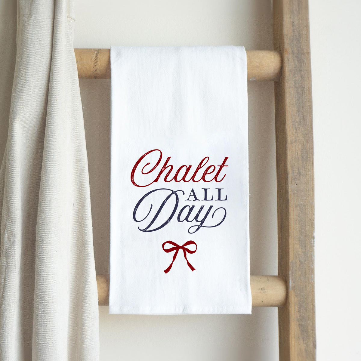 Cotton Tea Towel White-Chalet Girl -2