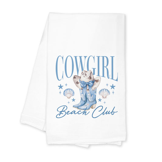 Cotton Tea Towel White-Coastal Cowgirl -0
