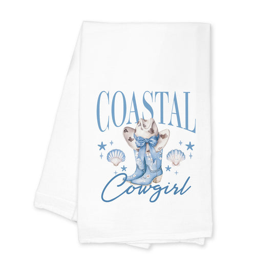 Cotton Tea Towel White-Coastal Cowgirl 2 -0