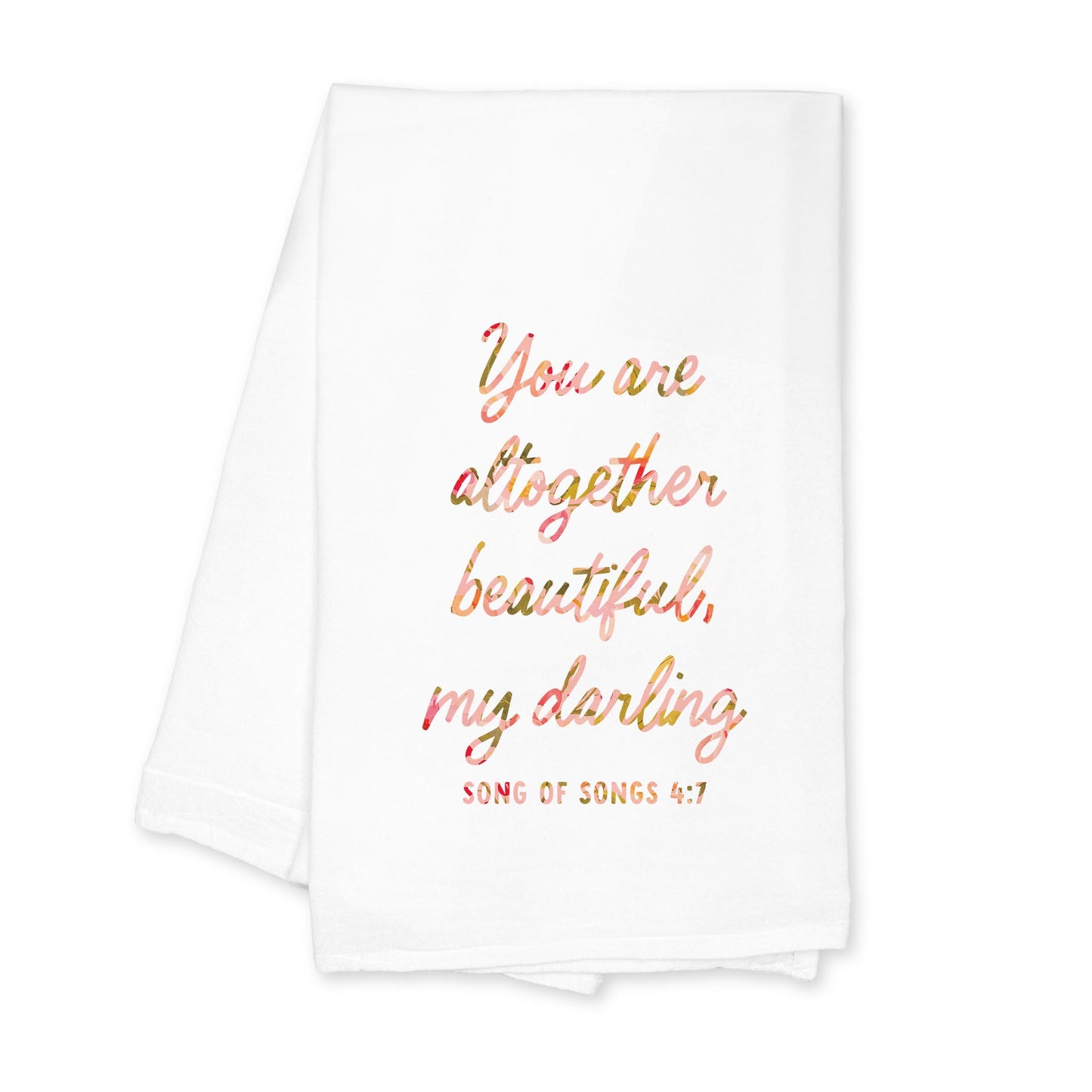 Cotton Tea Towel White-Faithful Promises -0