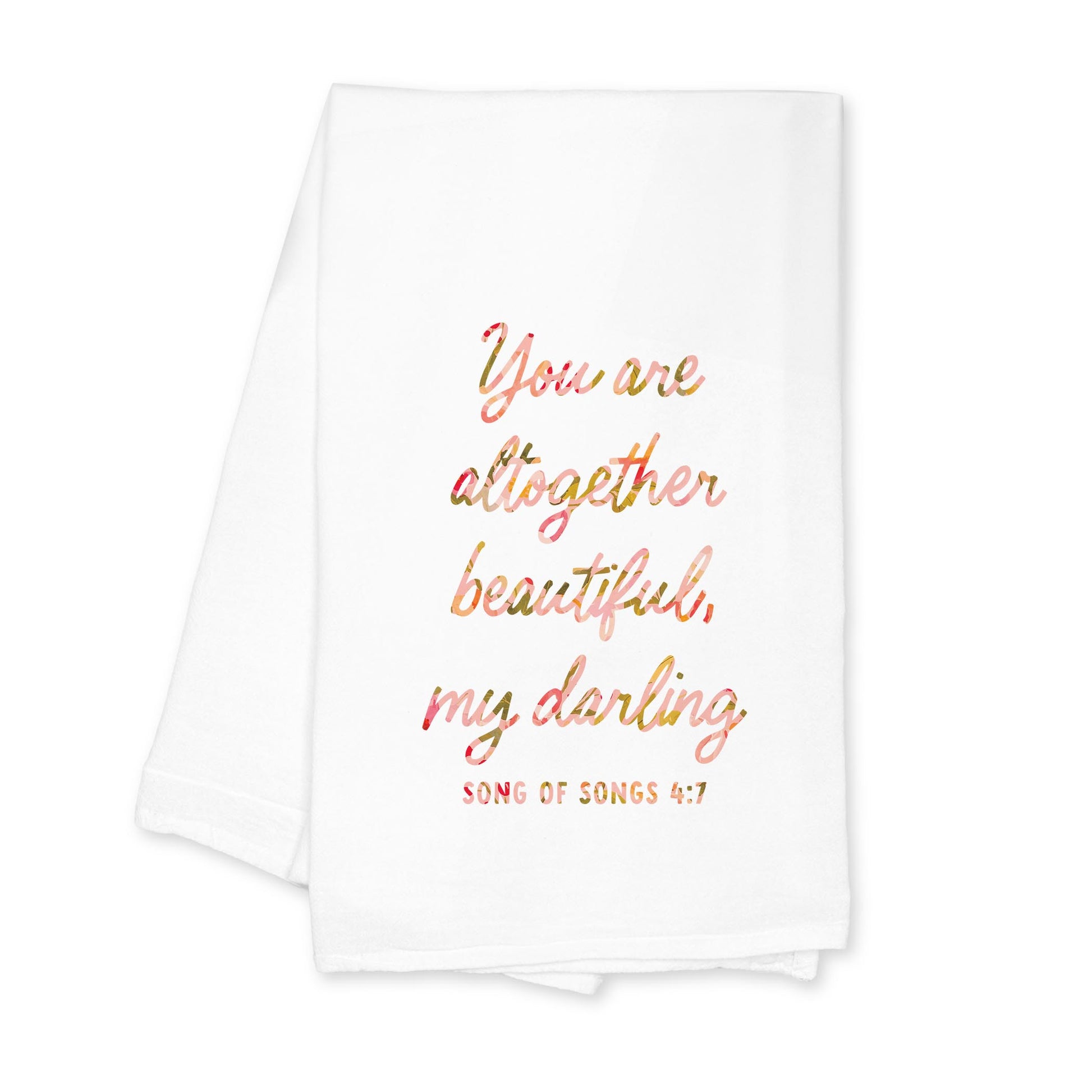 Cotton Tea Towel White-Faithful Promises -0