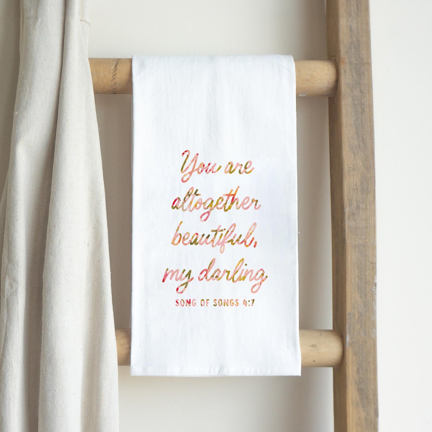 Cotton Tea Towel White-Faithful Promises -2