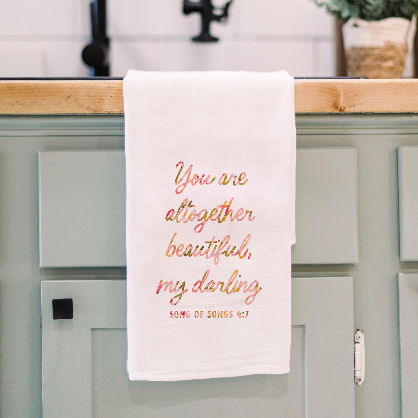 Cotton Tea Towel White-Faithful Promises -3