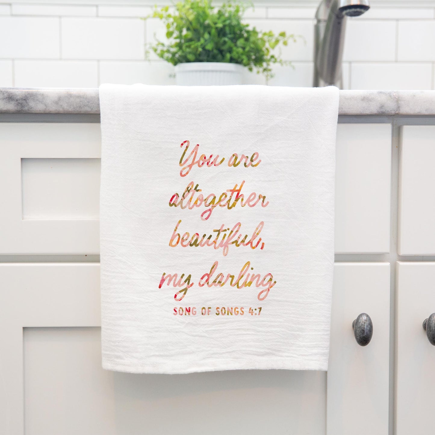 Cotton Tea Towel White-Faithful Promises -4