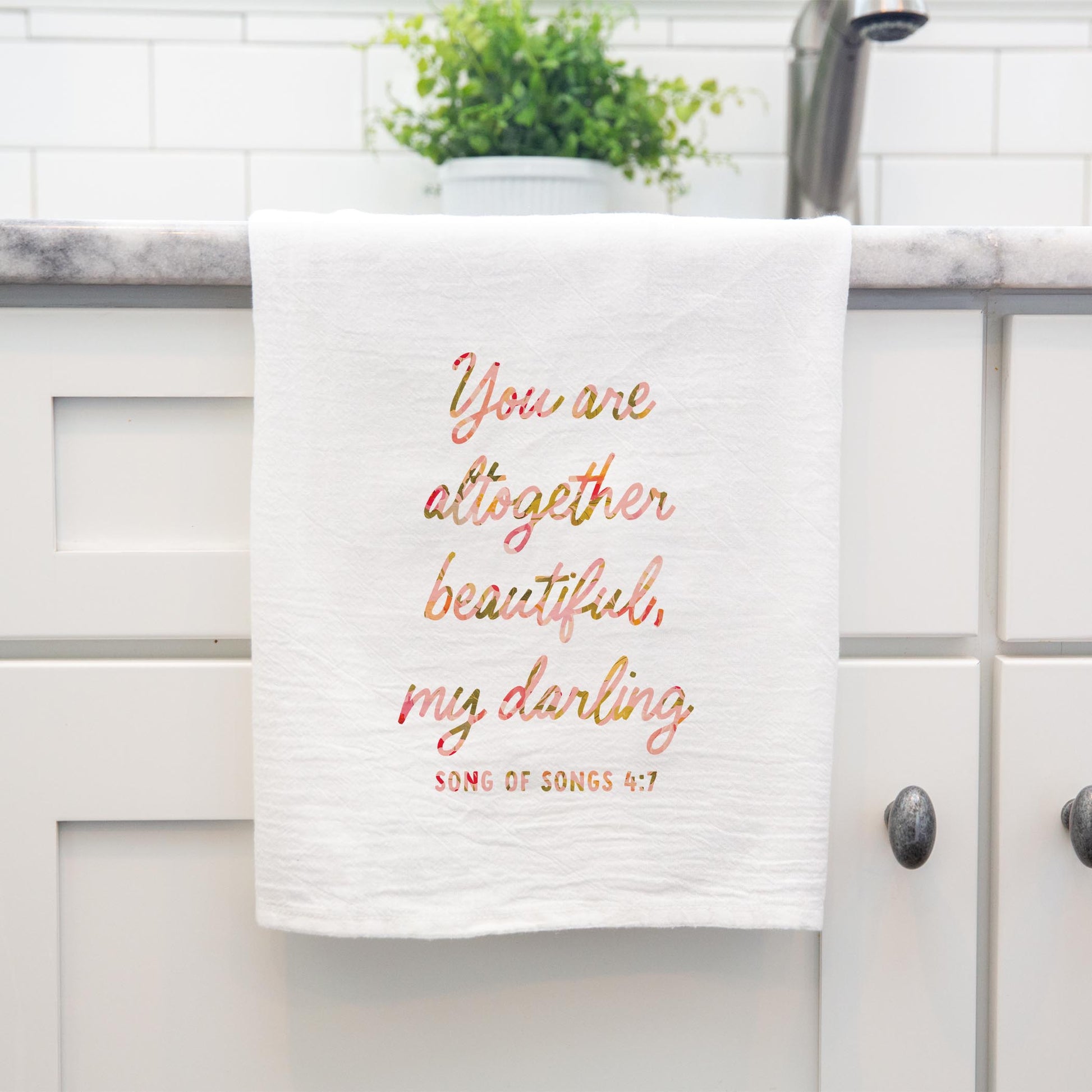 Cotton Tea Towel White-Faithful Promises -4