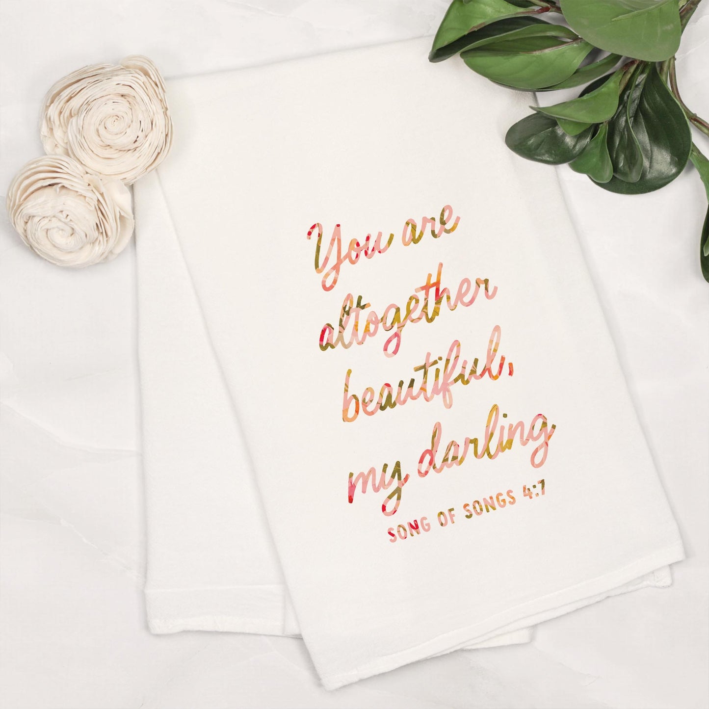 Cotton Tea Towel White-Faithful Promises -6