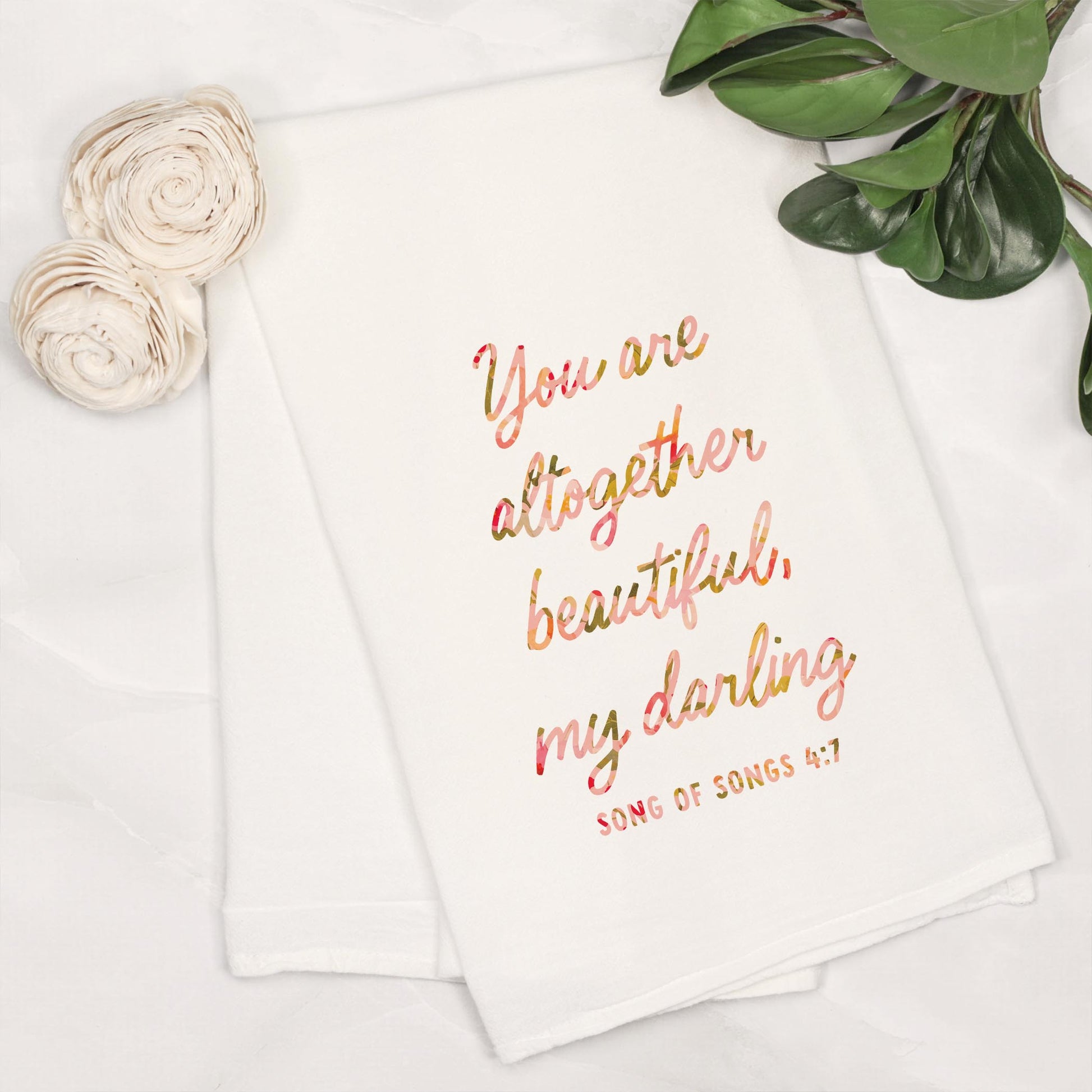 Cotton Tea Towel White-Faithful Promises -6