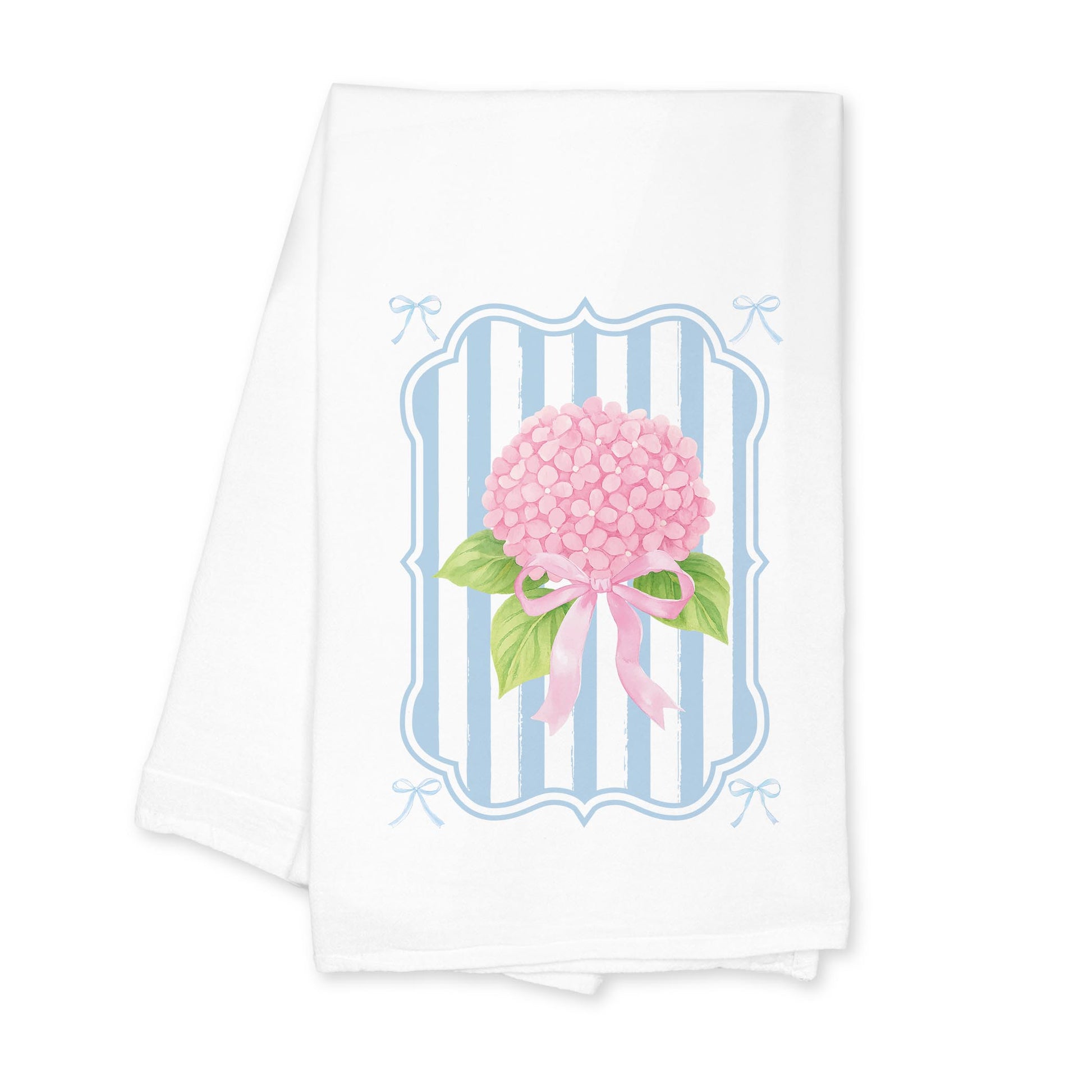 Cotton Tea Towel White-Hydrangea Cottage -0