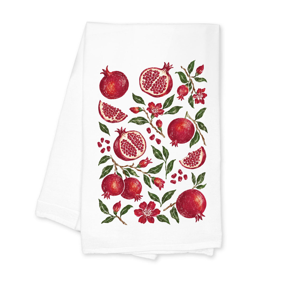 Cotton Tea Towel White-Autumn Orchard -0