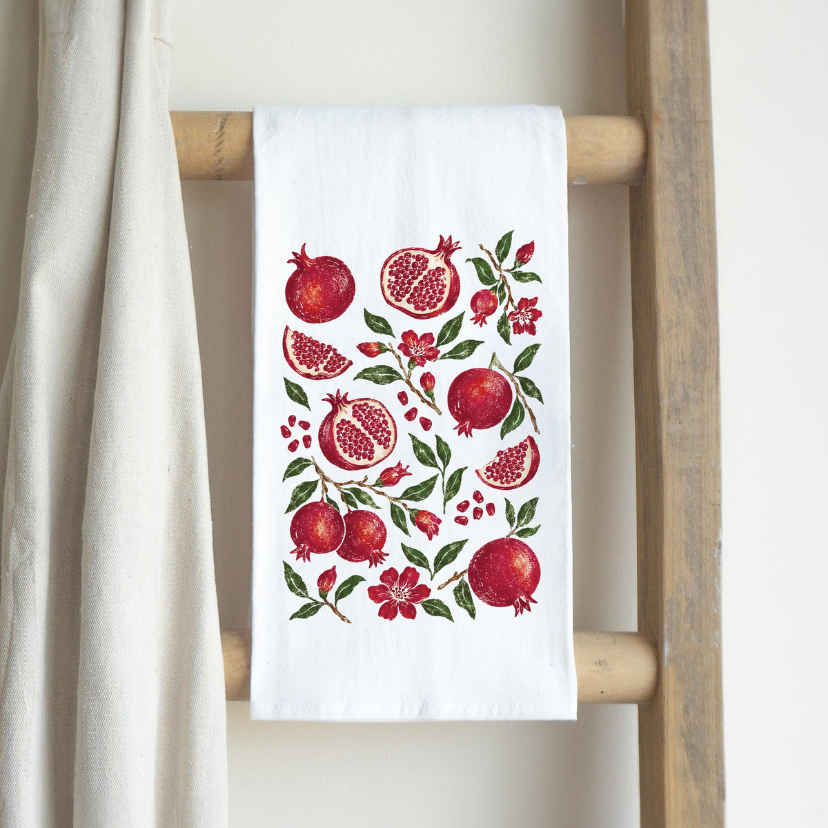 Cotton Tea Towel White-Autumn Orchard -2