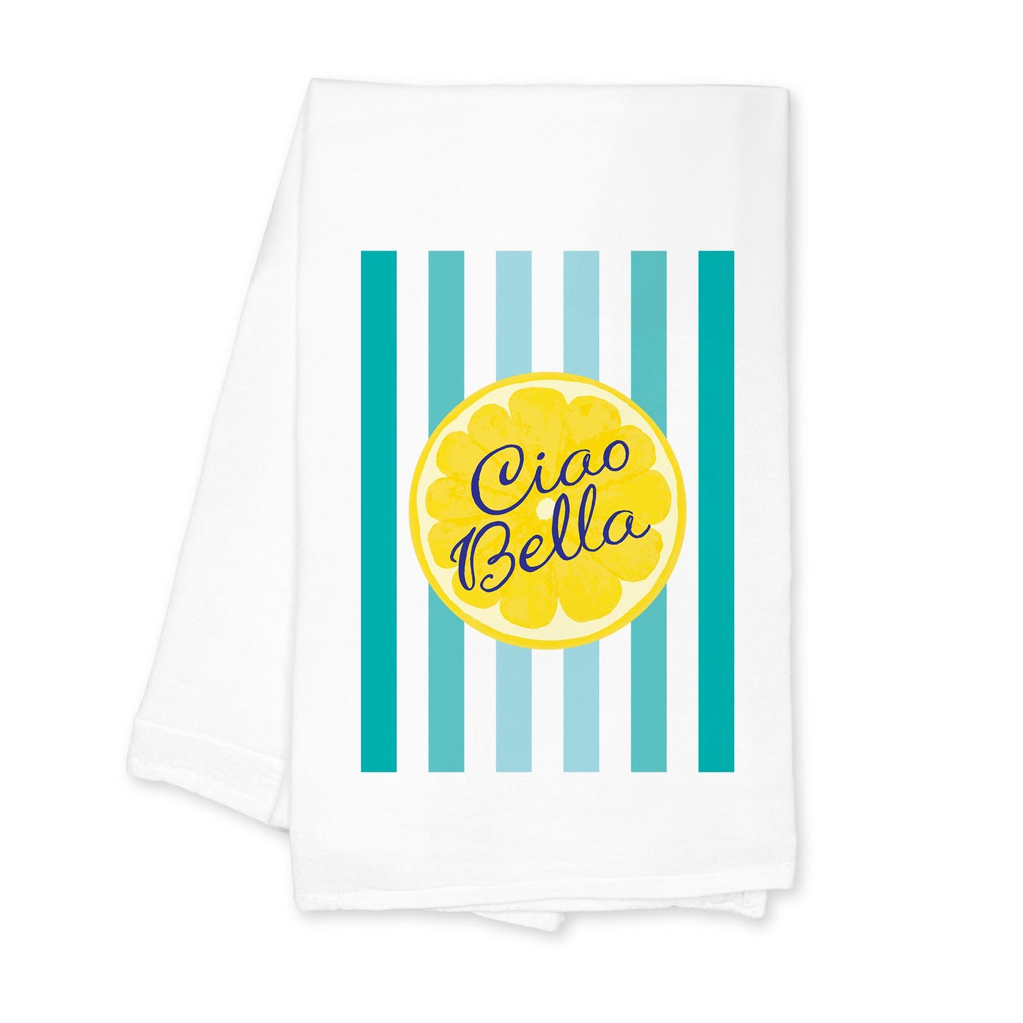 Cotton Tea Towel White-Summer Daze Ciao Bella -0