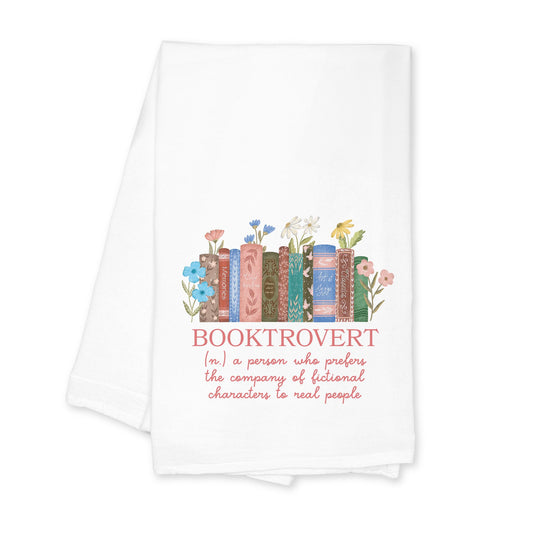 Cotton Tea Towel White-Pretty Little Chapters Booktrovert Definition -0